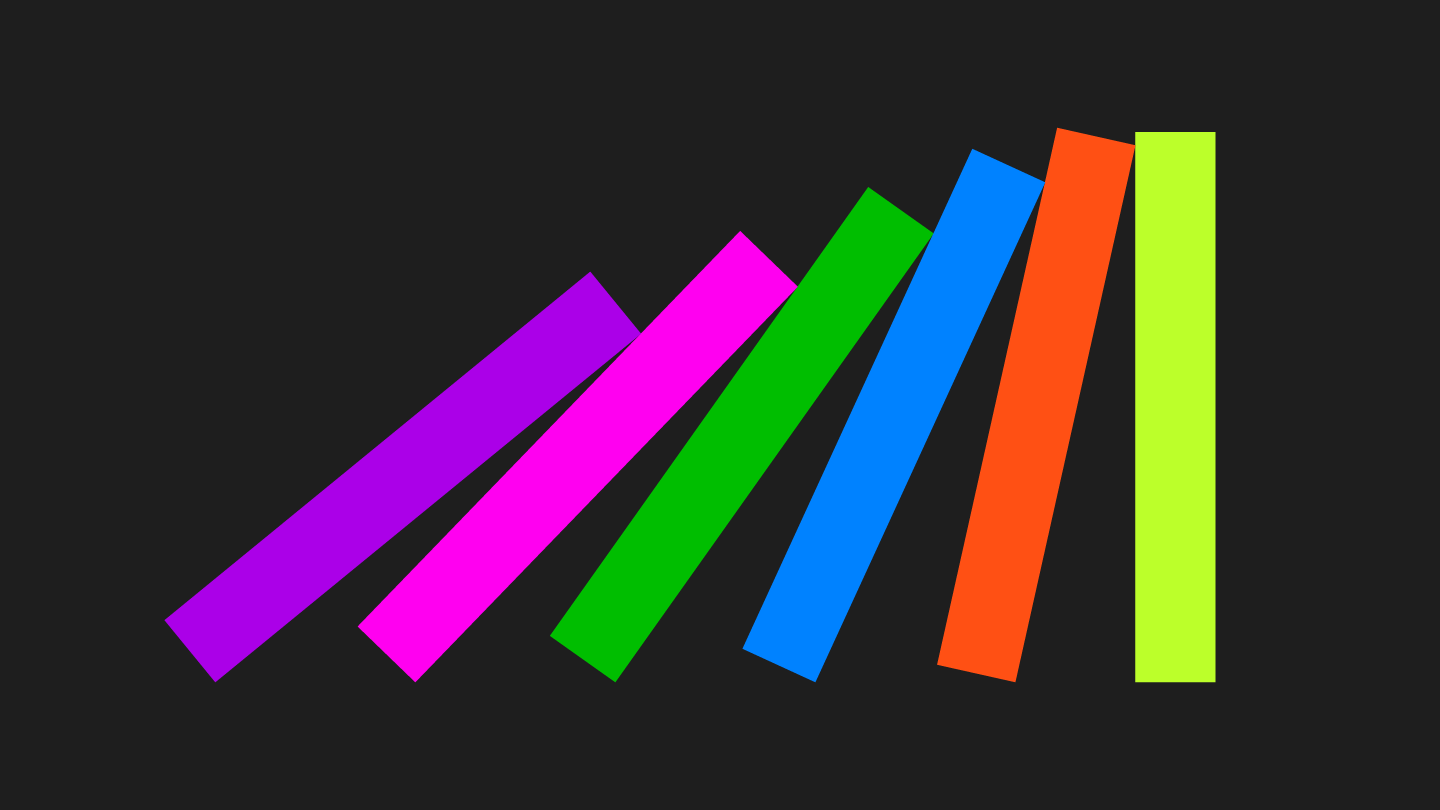 colored rectangles against a black background